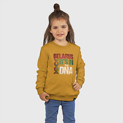 Свитшот хлопковый детский ДНК - Беларусь, цвет: горчичный — фото 2