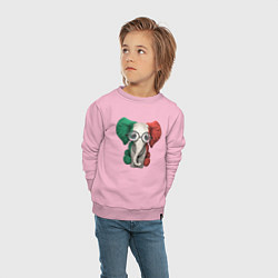 Свитшот хлопковый детский Italy Elephant, цвет: светло-розовый — фото 2
