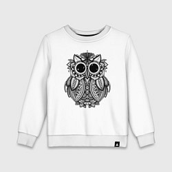 Свитшот хлопковый детский Owl, цвет: белый