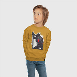 Свитшот хлопковый детский Bloodborne, цвет: горчичный — фото 2