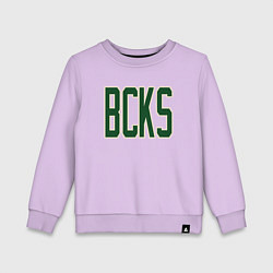 Свитшот хлопковый детский BCKS Bucks, цвет: лаванда