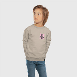 Свитшот хлопковый детский EUPHORIA BTS PINK Edition, цвет: миндальный — фото 2