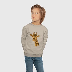 Свитшот хлопковый детский Жираф Жора, цвет: миндальный — фото 2