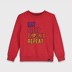 Детский свитшот Eat, Sleep, Phoenix