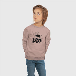 Свитшот хлопковый детский DDT Юрий Шевчук, цвет: пыльно-розовый — фото 2