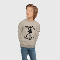 Свитшот хлопковый детский Chelsea CFC, цвет: миндальный — фото 2