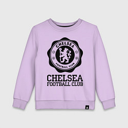Свитшот хлопковый детский Chelsea FC: Emblem, цвет: лаванда