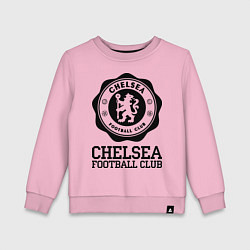 Свитшот хлопковый детский Chelsea FC: Emblem, цвет: светло-розовый