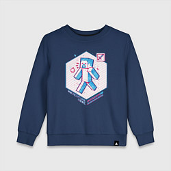 Детский свитшот Майнкрафт Стив Стиви