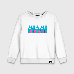 Свитшот хлопковый детский Майами Хит, цвет: белый