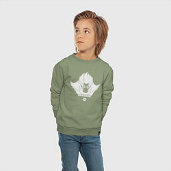 Свитшот хлопковый детский Invoker из Доты 2, цвет: авокадо — фото 2