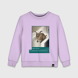 Свитшот хлопковый детский Шлёпа, цвет: лаванда