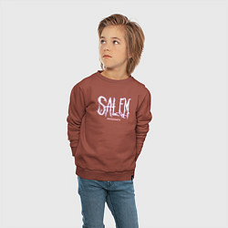 Свитшот хлопковый детский Salem Massachusetts, цвет: кирпичный — фото 2