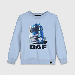 Свитшот хлопковый детский Daf Truck, цвет: мягкое небо