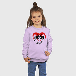 Свитшот хлопковый детский Черная метка - Алиса, цвет: лаванда — фото 2