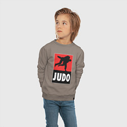 Свитшот хлопковый детский Judo, цвет: утренний латте — фото 2