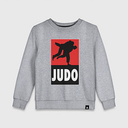 Свитшот хлопковый детский Judo, цвет: меланж