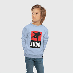 Свитшот хлопковый детский Judo, цвет: мягкое небо — фото 2