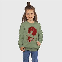 Свитшот хлопковый детский Ророноа Зоро One Piece, цвет: авокадо — фото 2