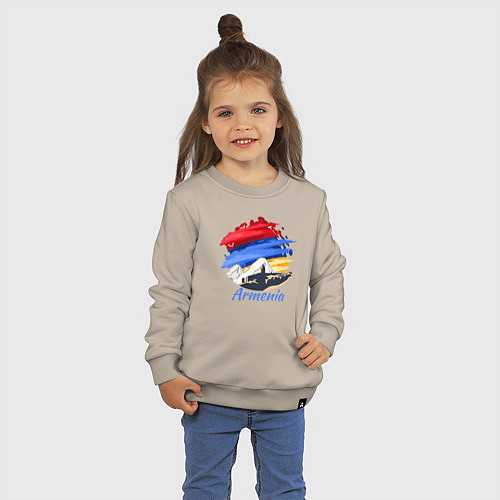Детский свитшот Brush Armenia / Миндальный – фото 3