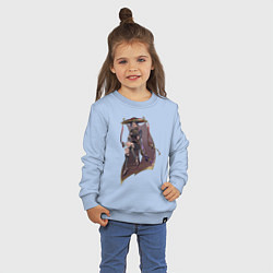Свитшот хлопковый детский Скарамучча, цвет: мягкое небо — фото 2