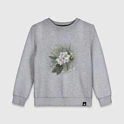 Свитшот хлопковый детский Ароматный жасмин, цвет: меланж