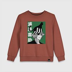 Свитшот хлопковый детский Учёный Урахара, цвет: кирпичный