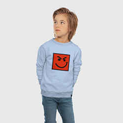 Свитшот хлопковый детский BON JOVI HAVE A NICE DAY SMILE LOGO, цвет: мягкое небо — фото 2