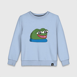 Свитшот хлопковый детский Pepe happy Пепе хеппи, цвет: мягкое небо