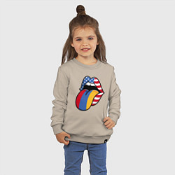 Свитшот хлопковый детский Армения - США, цвет: миндальный — фото 2