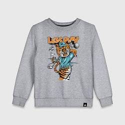 Детский свитшот Тигр игрок в гольф