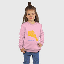 Свитшот хлопковый детский Golden Armenia, цвет: светло-розовый — фото 2