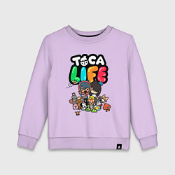 Свитшот хлопковый детский Toca Life, цвет: лаванда