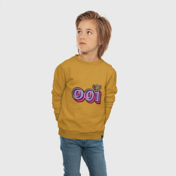 Свитшот хлопковый детский Игрок - 001, цвет: горчичный — фото 2
