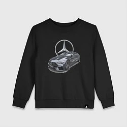 Свитшот хлопковый детский Mercedes AMG motorsport, цвет: черный