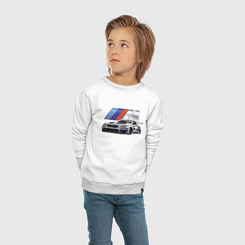 Детский свитшот BMW Motorsport Racing Team / Белый – фото 4