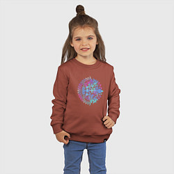 Свитшот хлопковый детский Winter cycle style, цвет: кирпичный — фото 2