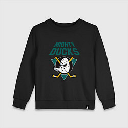 Свитшот хлопковый детский Анахайм Дакс, Mighty Ducks, цвет: черный