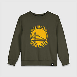 Свитшот хлопковый детский Golden state Warriors NBA, цвет: хаки