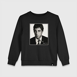 Свитшот хлопковый детский Аль Пачино Al Pacino, цвет: черный