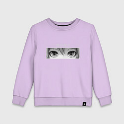 Свитшот хлопковый детский Аnime LOVELY EYES, цвет: лаванда
