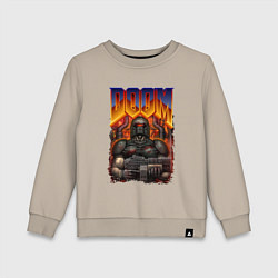 Свитшот хлопковый детский DOOM 64, цвет: миндальный