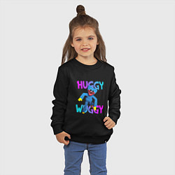 Свитшот хлопковый детский Huggy Wuggy: Игрушка с зубами, цвет: черный — фото 2