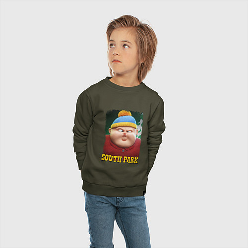 Детский свитшот Eric Cartman 3D South Park / Хаки – фото 4