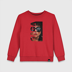 Свитшот хлопковый детский ГАГА, цвет: красный