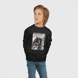 Свитшот хлопковый детский James Alan Hetfield - Metallica vocalist, цвет: черный — фото 2