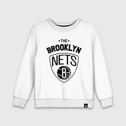 Свитшот хлопковый детский The Brooklyn Nets, цвет: белый