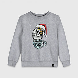 Свитшот хлопковый детский X-mas Owl, цвет: меланж