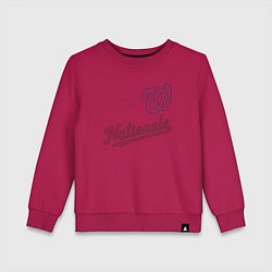 Свитшот хлопковый детский Washington Nationals - baseball team!, цвет: маджента