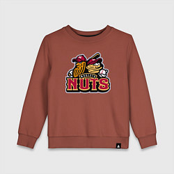 Свитшот хлопковый детский Modesto Nuts -baseball team, цвет: кирпичный